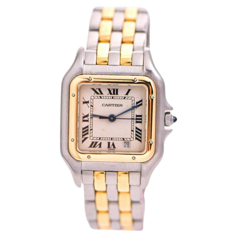 Montre Cartier Panthère Medium Model Acier et or rose W2PN0007