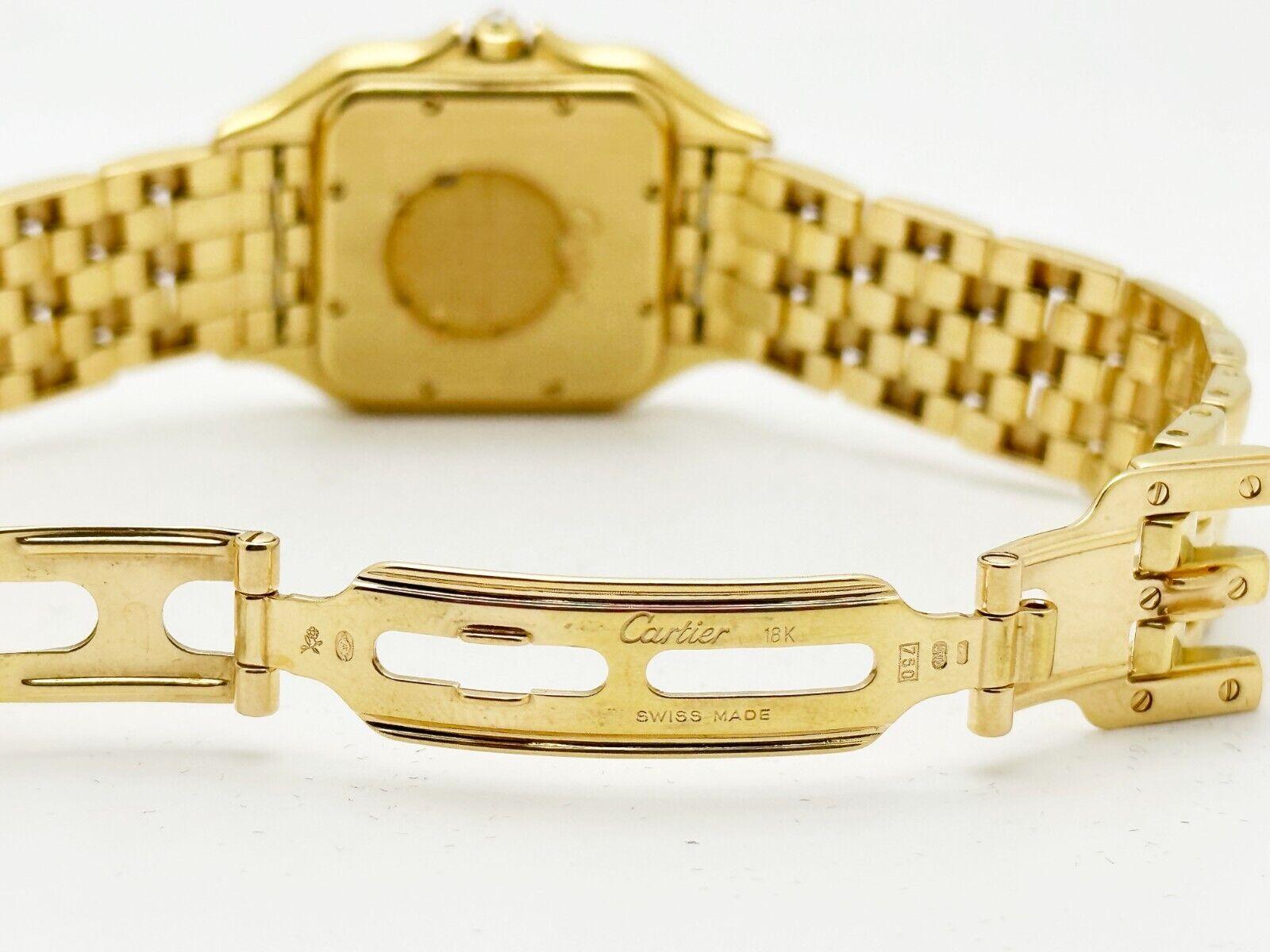 
We did not have this watch polished. Polish available upon request after purchase. Crystal has small blemish on it. Please see photos for more details. 



Style Number: Ref 1270


Year: Circa 1990's

 

Model: Panthere 

 

Case Material: 18K