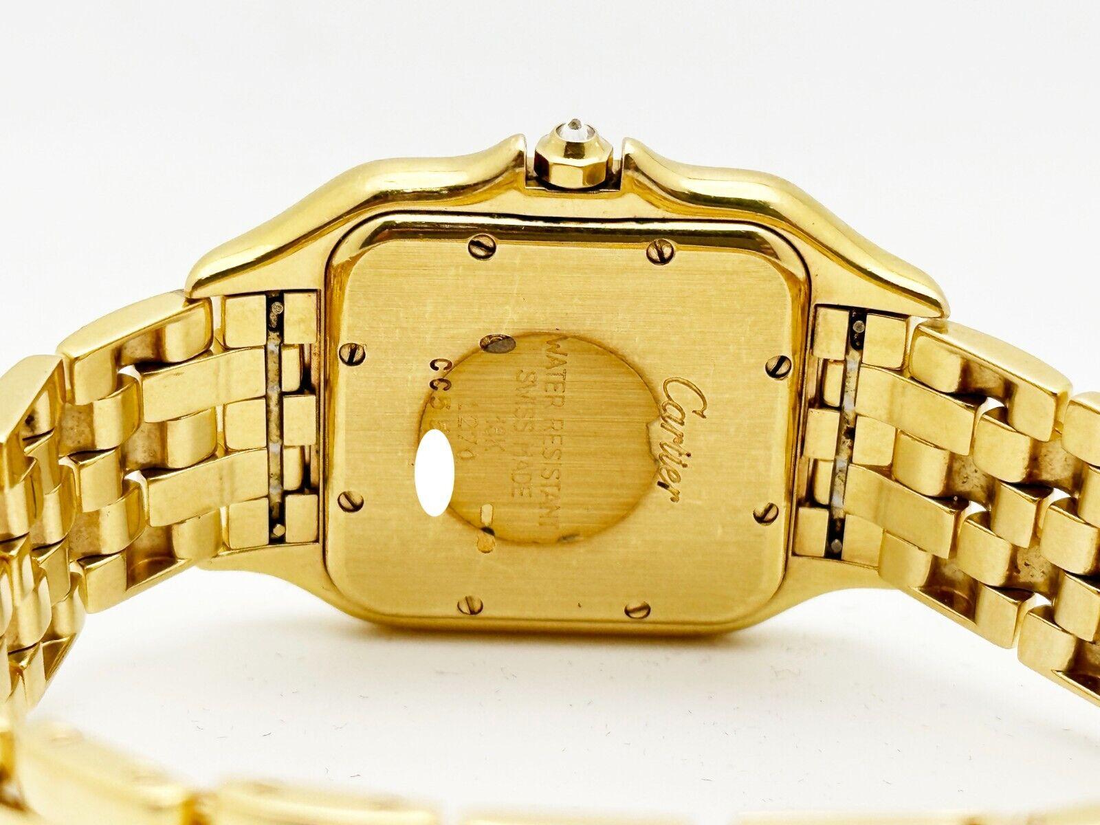 Cartier Panthere Medium Ref 1270 Rare Art Deco Dial 18K Yellow Gold 29mm In Excellent Condition For Sale In San Diego, CA