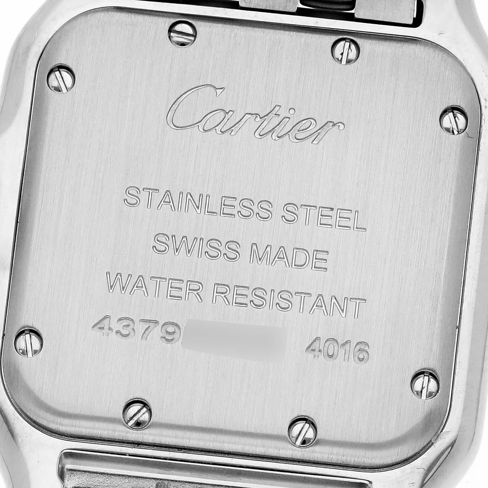 Women's Cartier Panthere Medium Steel Diamond Bezel Ladies Watch W4PN0008 Box Card For Sale