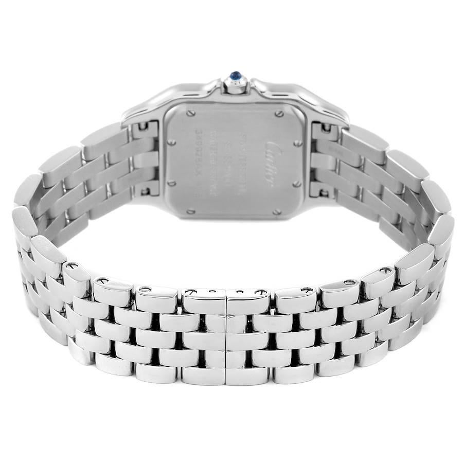 Cartier Panthere Medium Steel Diamond Bezel Ladies Watch W4PN0008 Unworn 2