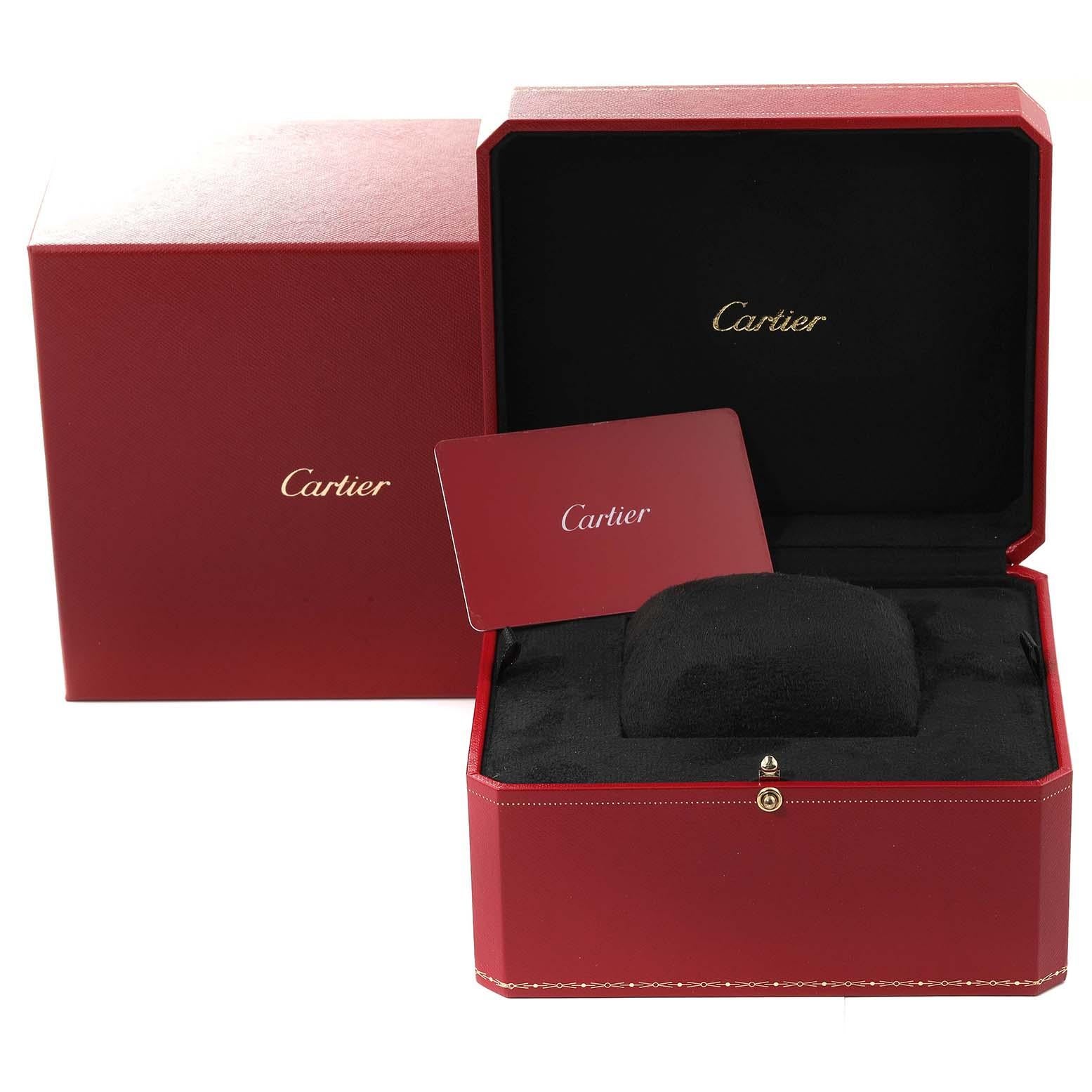 Cartier Panthere Medium Steel Rose Gold Diamond Ladies Watch W3PN0007 Box Card For Sale 4