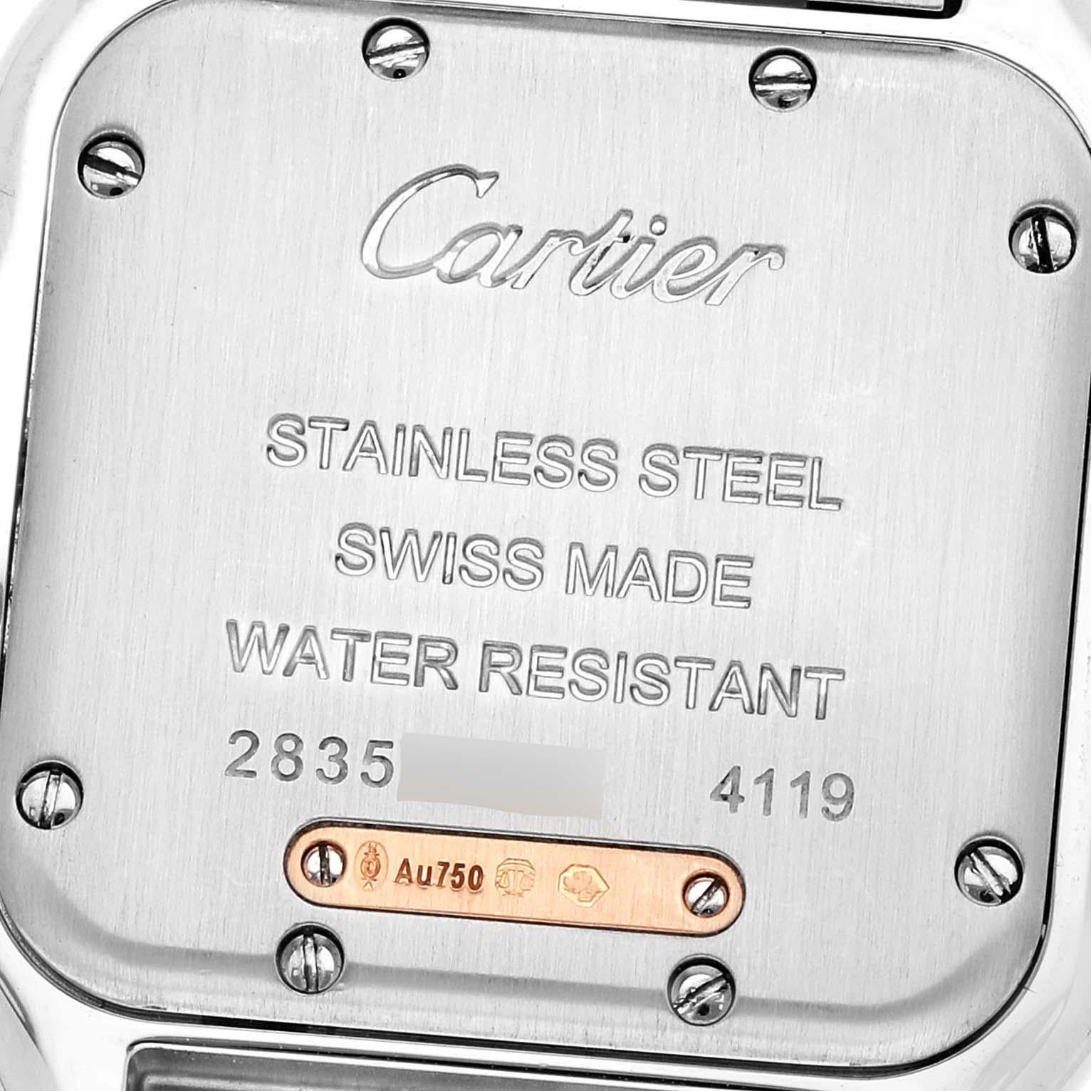 Cartier Montre Panthère moyenne en acier, or rose et diamants pour femmes W3PN0007 en vente 2
