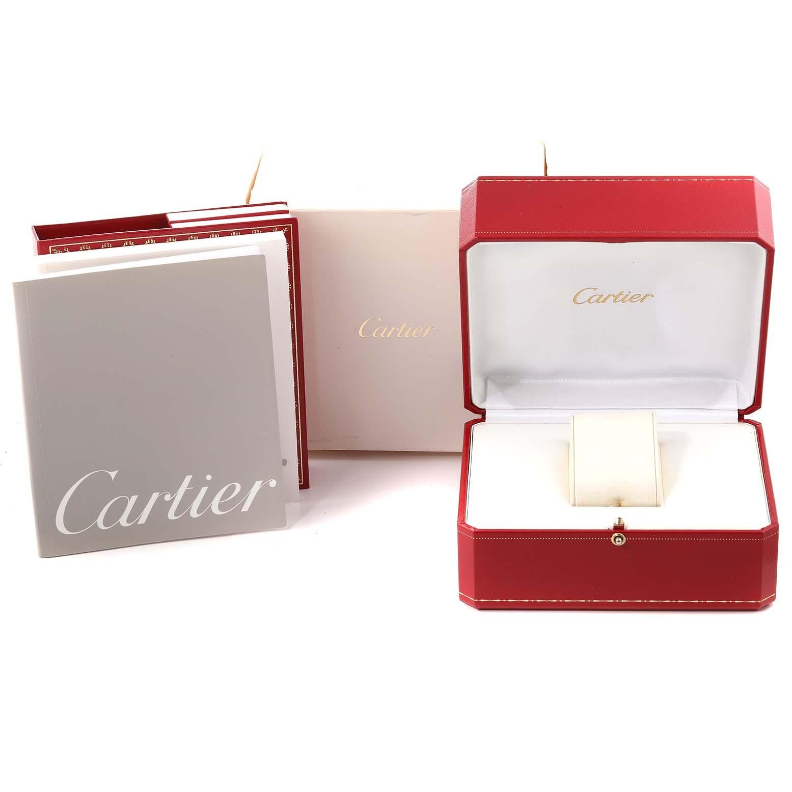 Cartier Montre Panthère moyenne en acier, or rose et diamants pour femmes W3PN0007 en vente 5