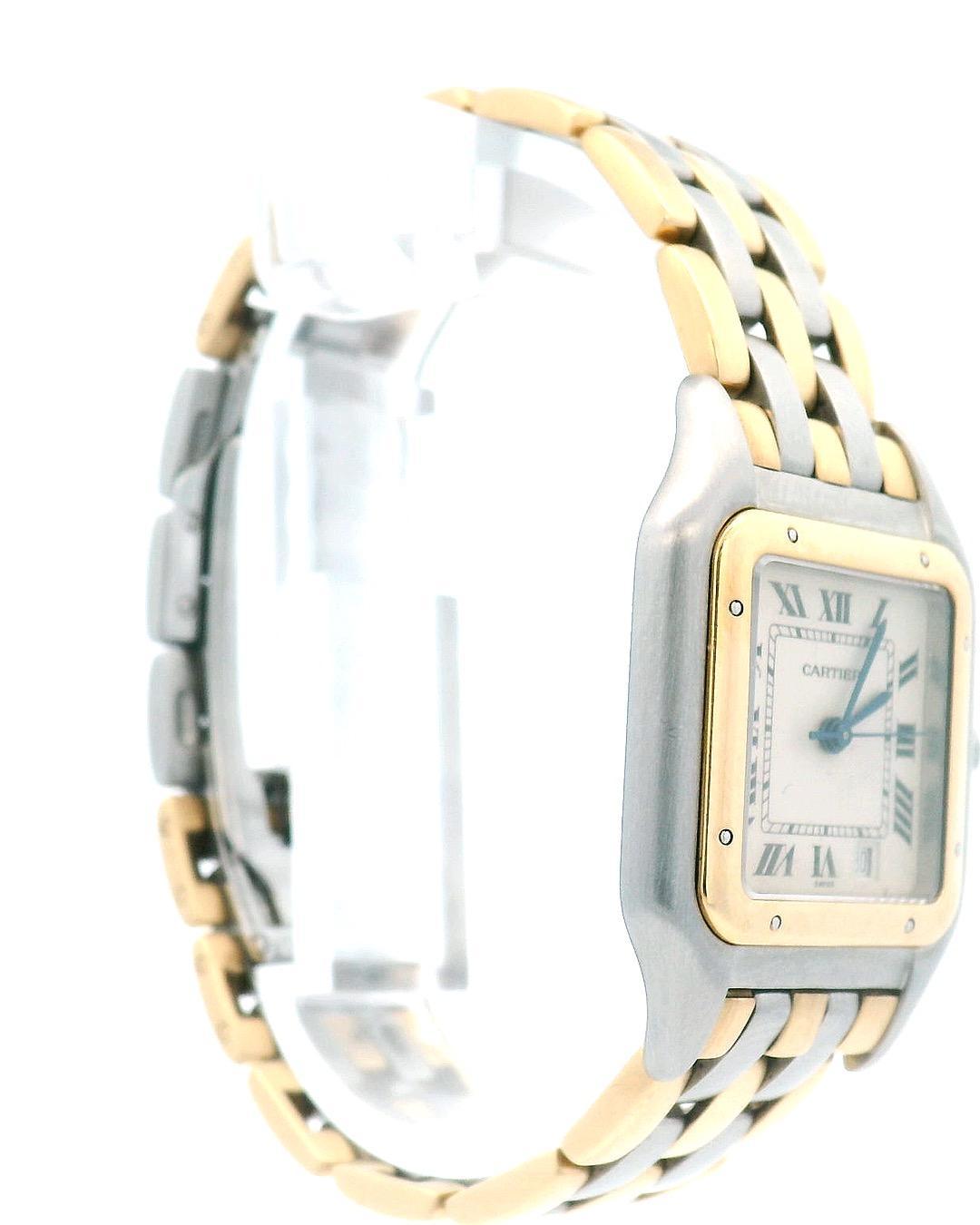 Cartier Panthere Midsize 3 Row Watch In Excellent Condition For Sale In Great Neck Plaza, NY