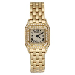 Cartier Panthere Mini 1131-1 18K Yellow Gold & Diamond Set Ladies Watch