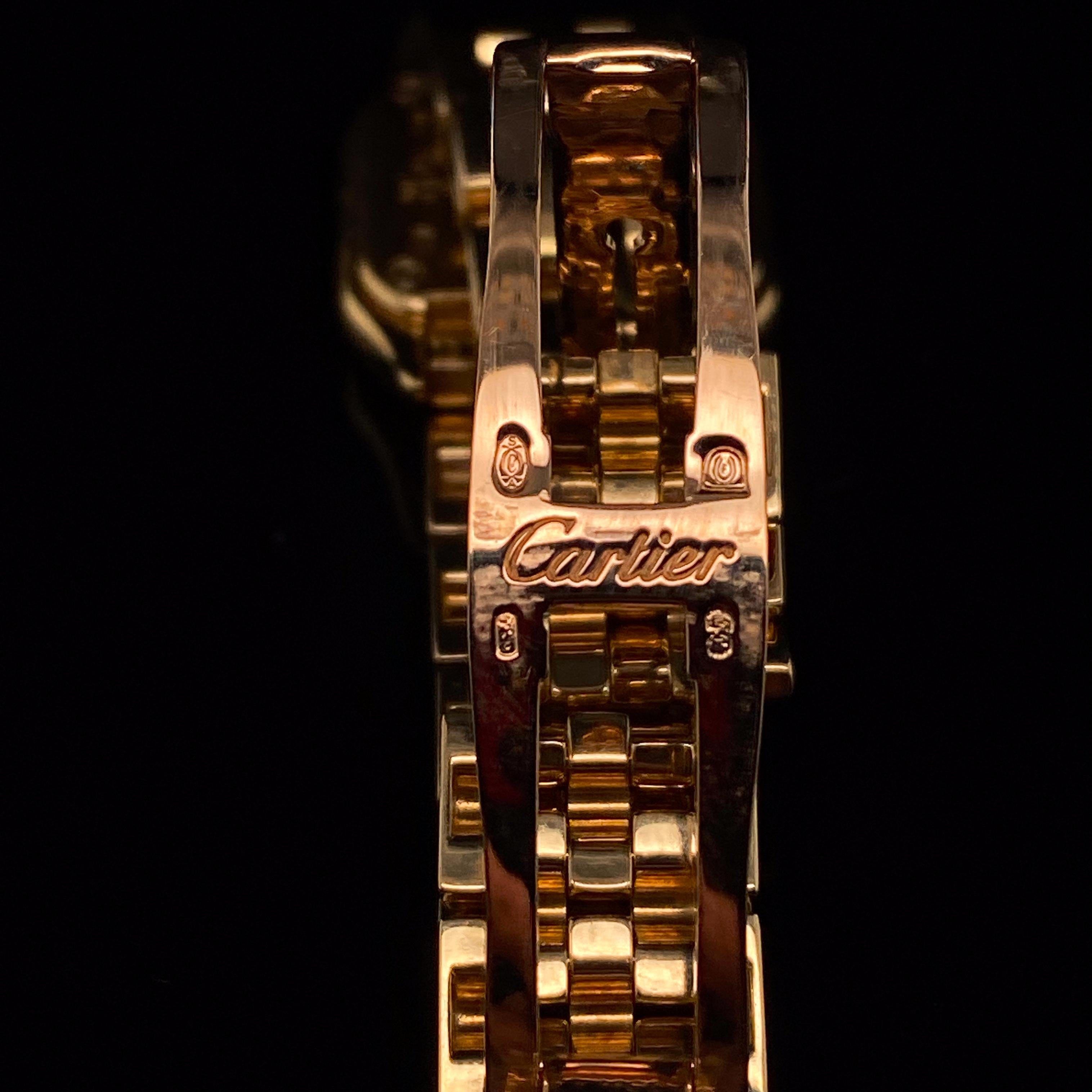 Cartier Panthère Mini 18 Karat Gelbgold Quarz Damenarmbanduhr 1