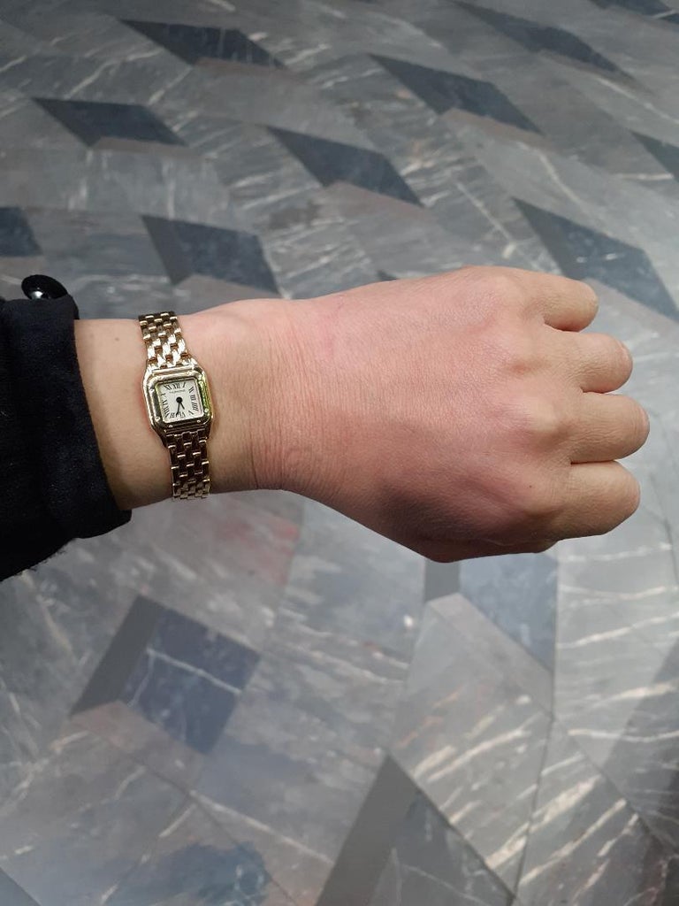Cartier Panthère Mini 18 Karat Yellow Gold Quartz Ladies Wristwatch at  1stDibs