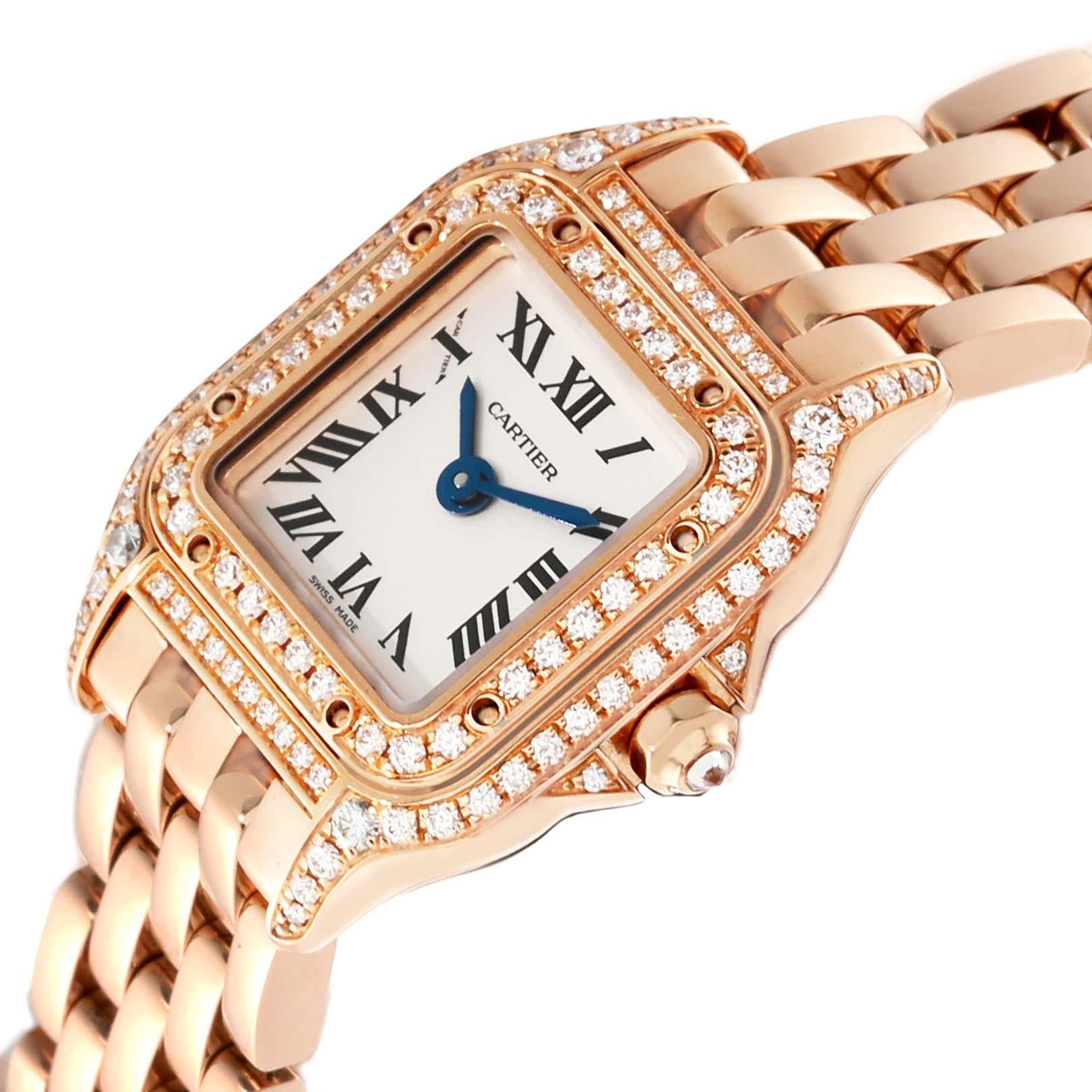 cartier mini gold panthere watch