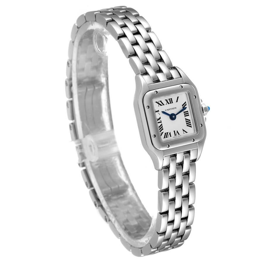 cartier panthere mini silver dial ladies watch wspn0019