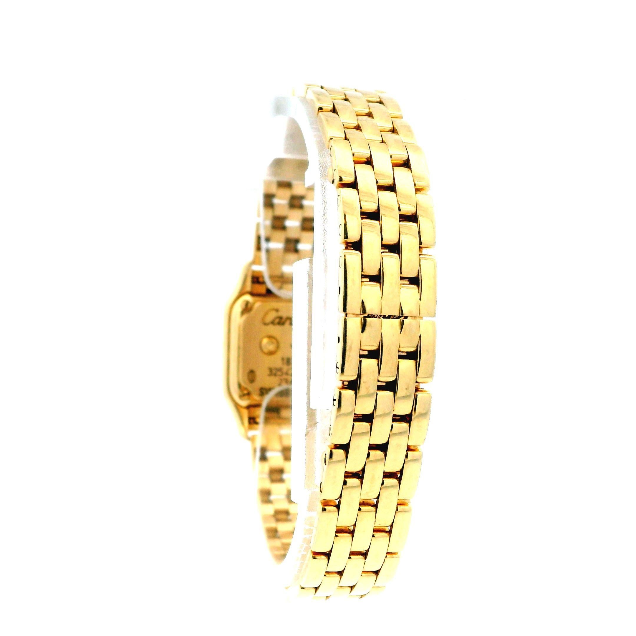 Cartier Panthere Mini WF3141B9 18K Yellow gold Diamond Ladies Watch For Sale 1