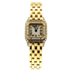 Cartier Panthère Mini WF3141B9 Montre pour femme en or jaune 18 carats et diamants