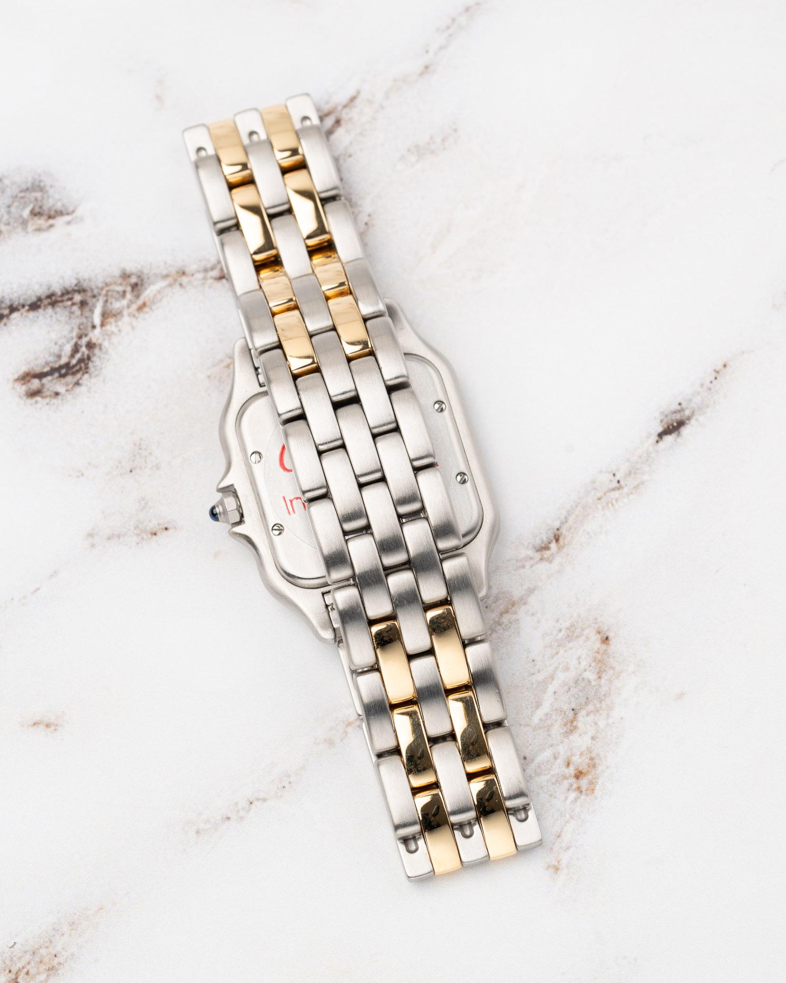 Cartier Panthère MM 183949 YG/SS 2 Row 1990s For Sale 2