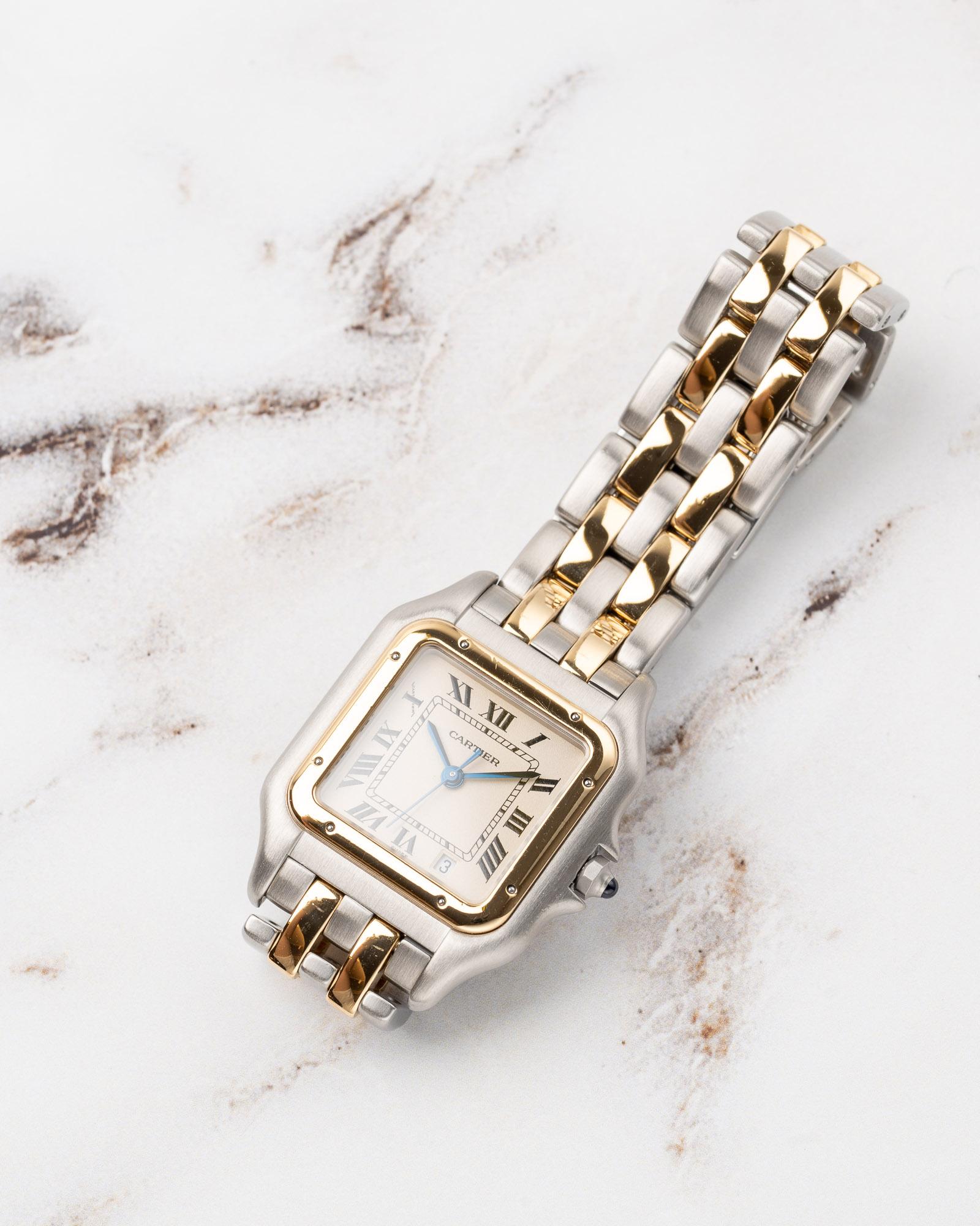 Cartier Panthère MM 183949 YG/SS 2 Row 1990s For Sale 4