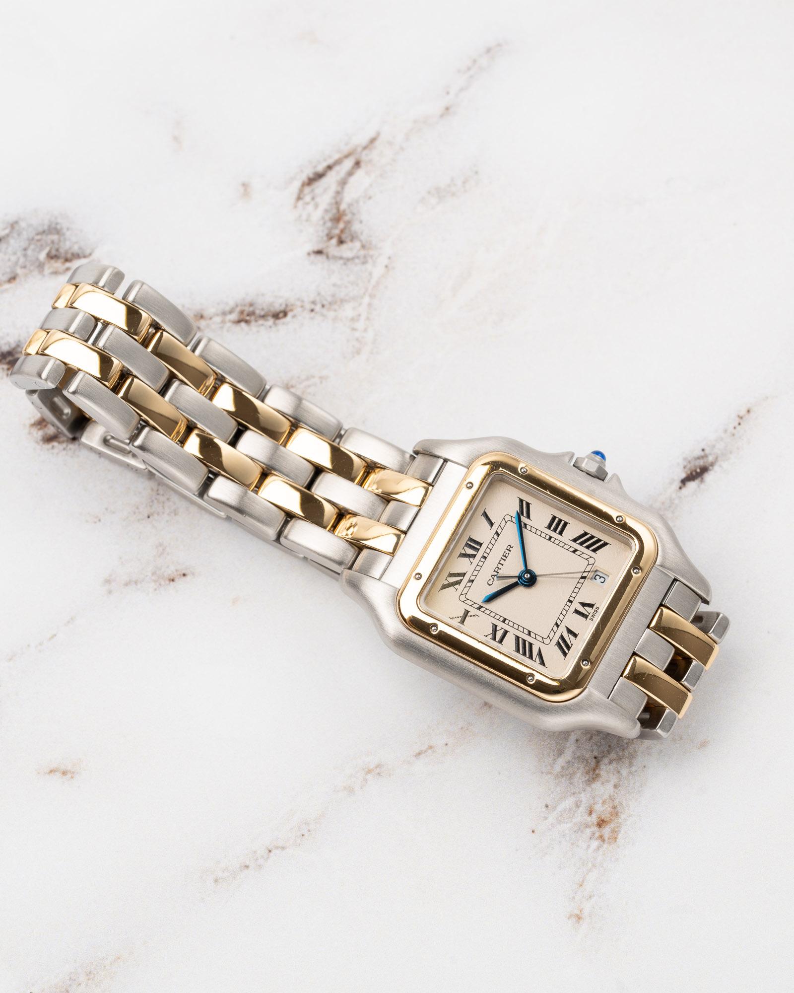 Cartier Panthère MM 183949 YG/SS 2 Row 1990s For Sale 5