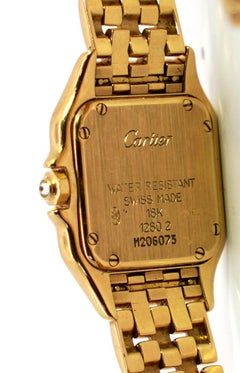 Cartier Panthere MOP 22mm Factory Diamond Bezel Watch in 18K Yellow Gold