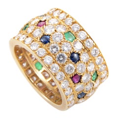 Cartier Panthere Multi-Stone Diamond 18 Karat Yellow Gold Ring