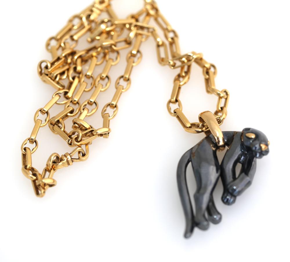 supreme panther gold pendant