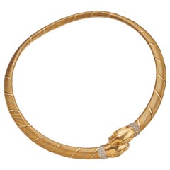 Retro Cartier Panthère Necklace with Diamonds