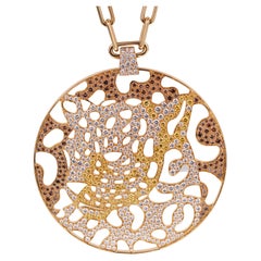Cartier Panthere Openwork Limited Edition 18k Yellow Gold Diamond Necklace
