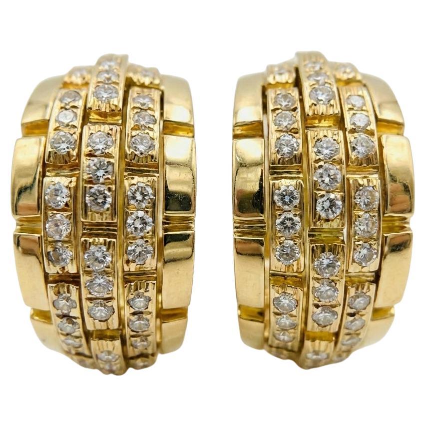 Boucles d
oreilles Panthère Oriane en or jaune 18K et diamants de Cartier