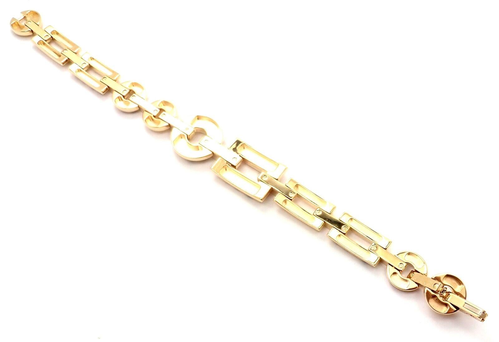 Cartier Panthere Panther Black Lacquer Spot Yellow Gold Link Bracelet In Excellent Condition For Sale In Holland, PA