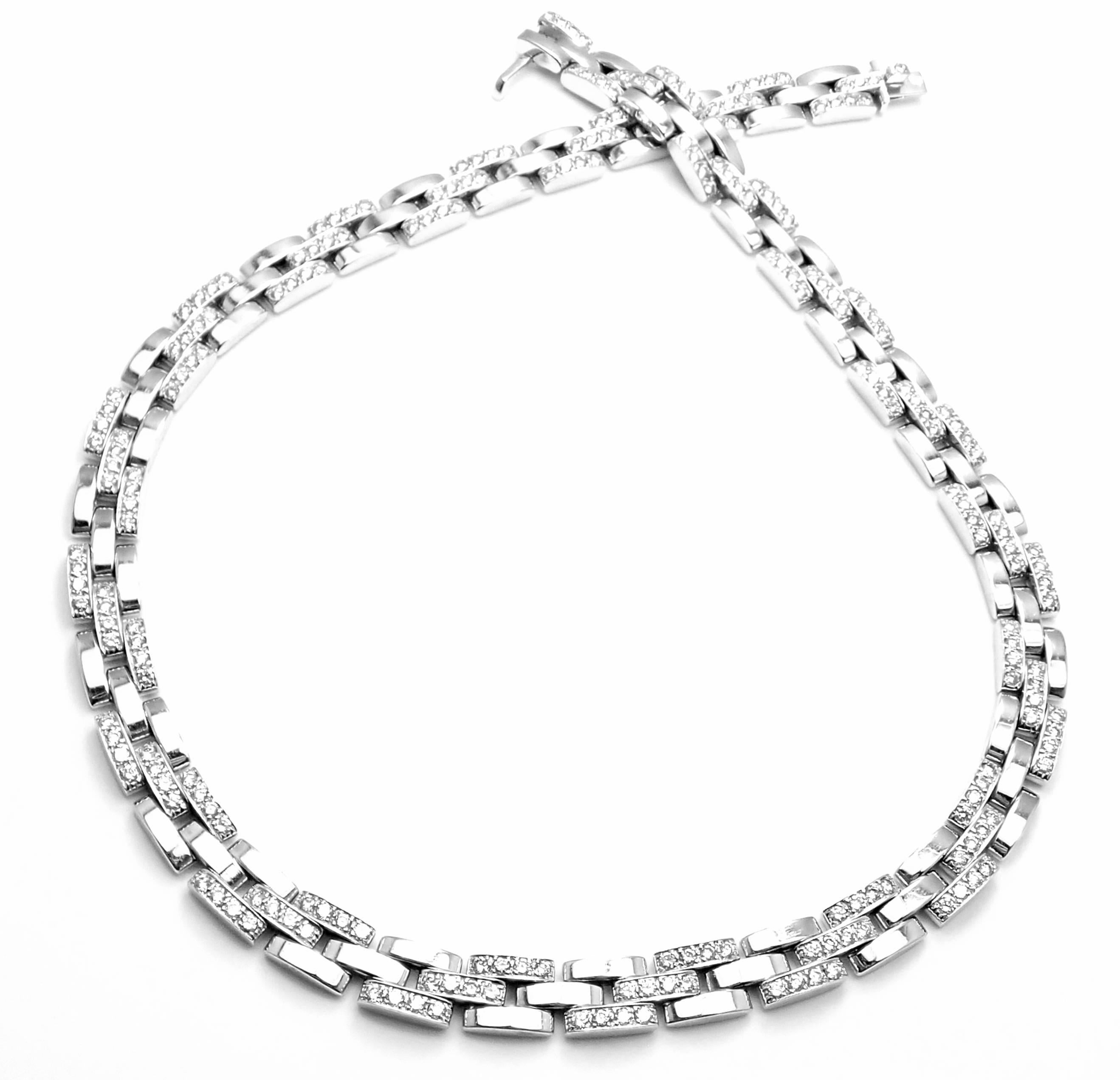 Cartier Panthere Panther Maillon Diamond White Gold Necklace 3