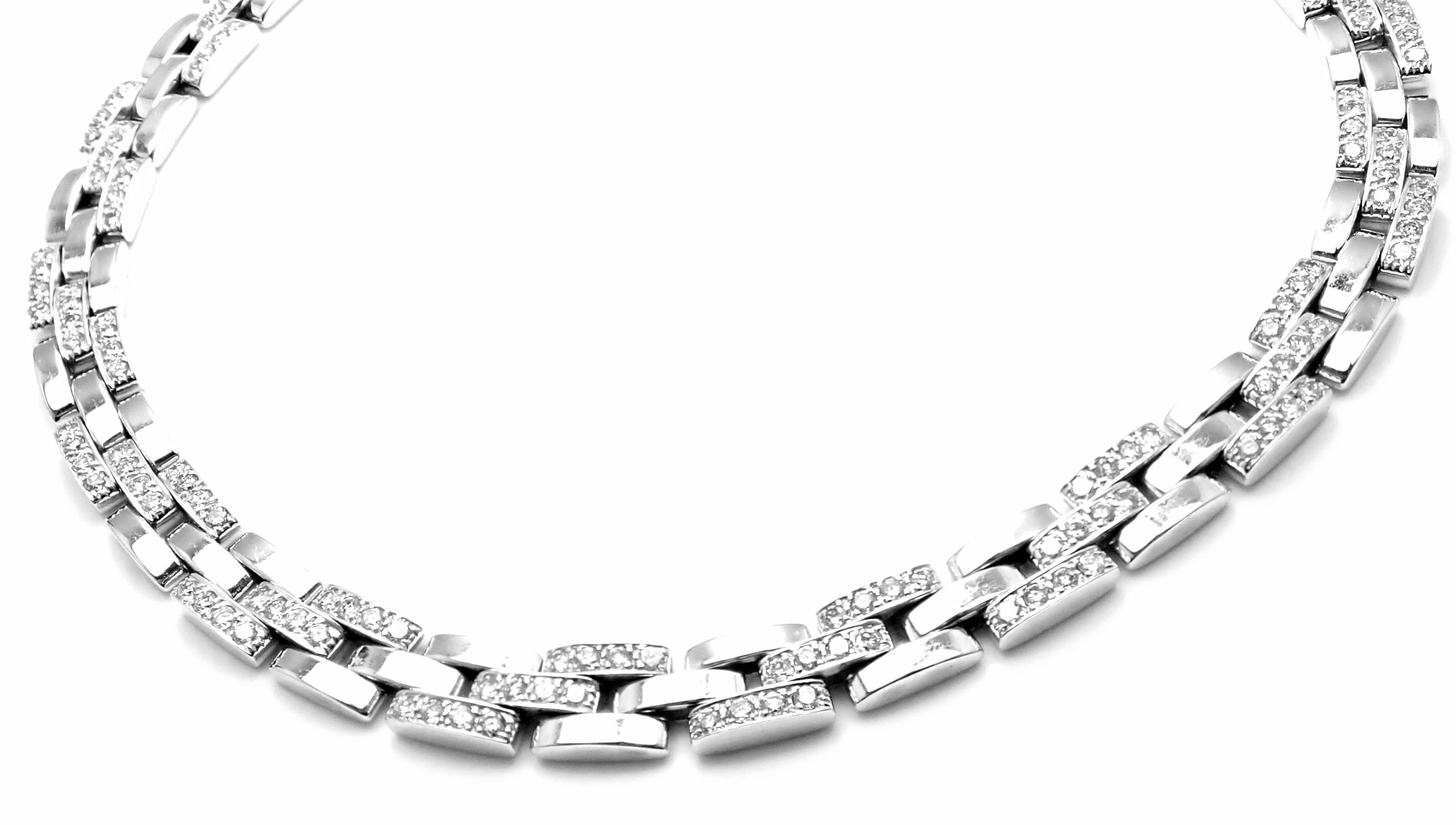 Cartier Panthere Panther Maillon Diamond White Gold Necklace 4