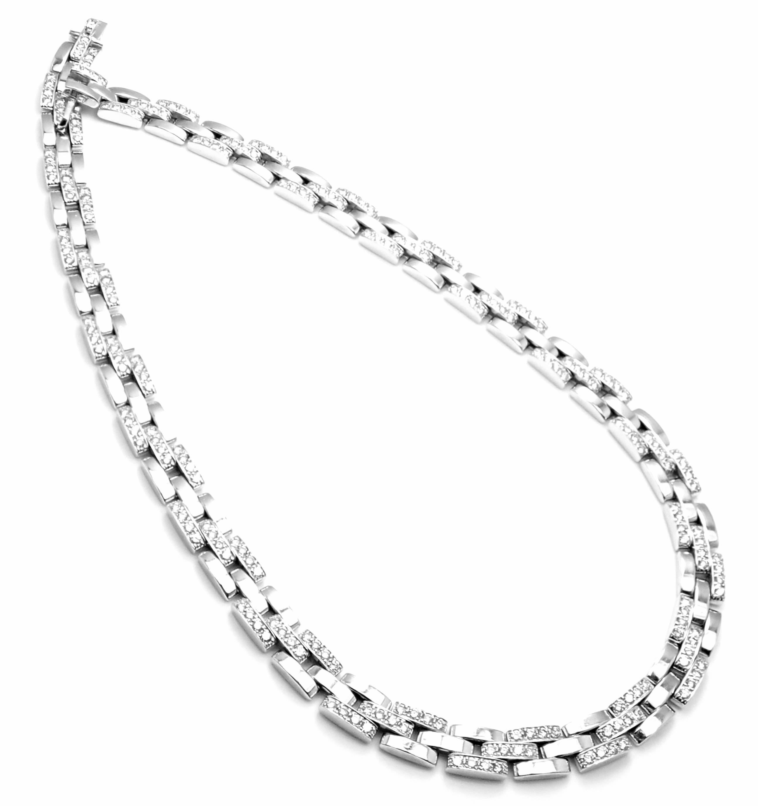 Cartier Panthere Panther Maillon Diamond White Gold Necklace 5