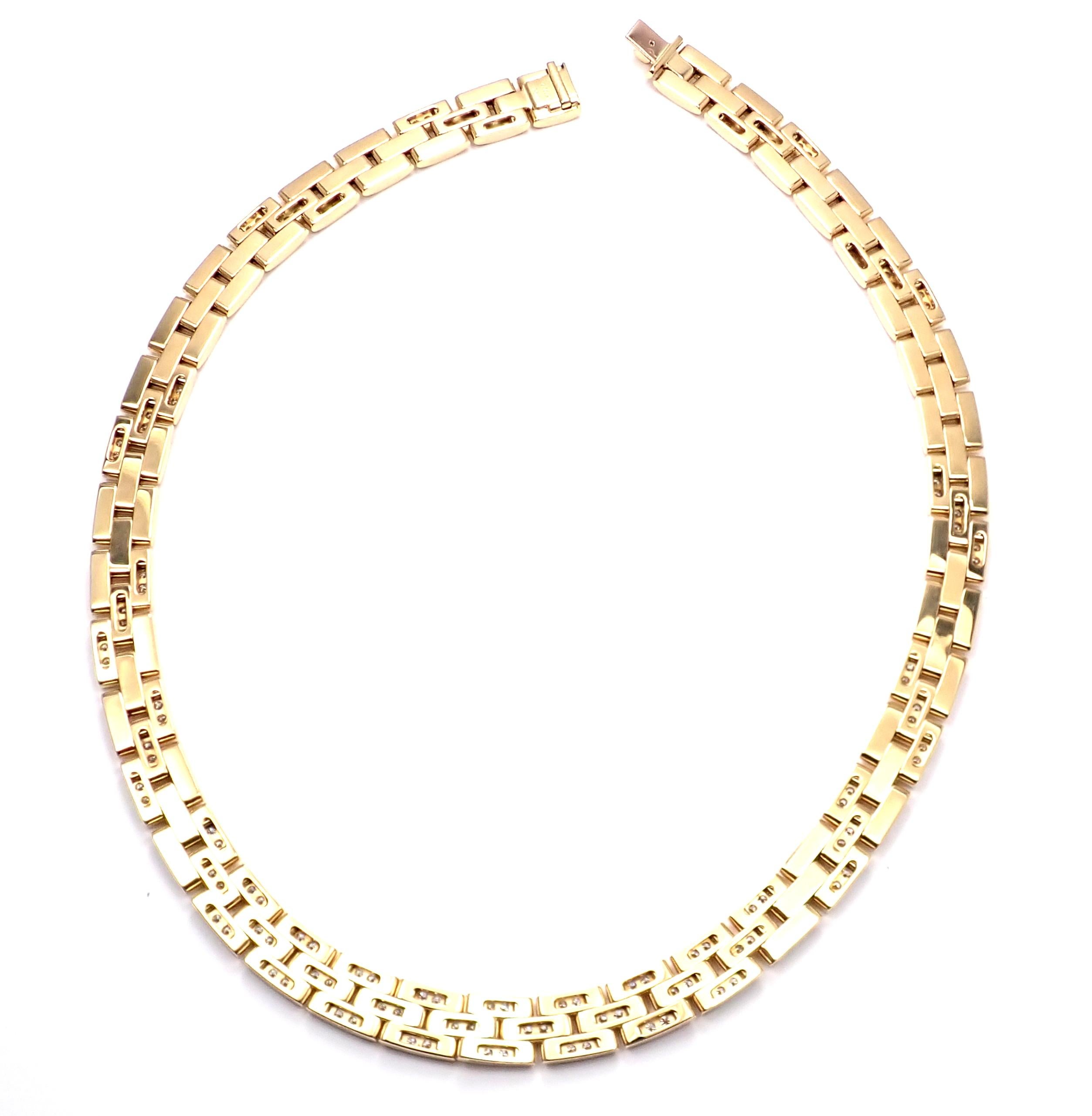 Cartier Panthere Panther Maillon Diamond Yellow Gold Necklace 3