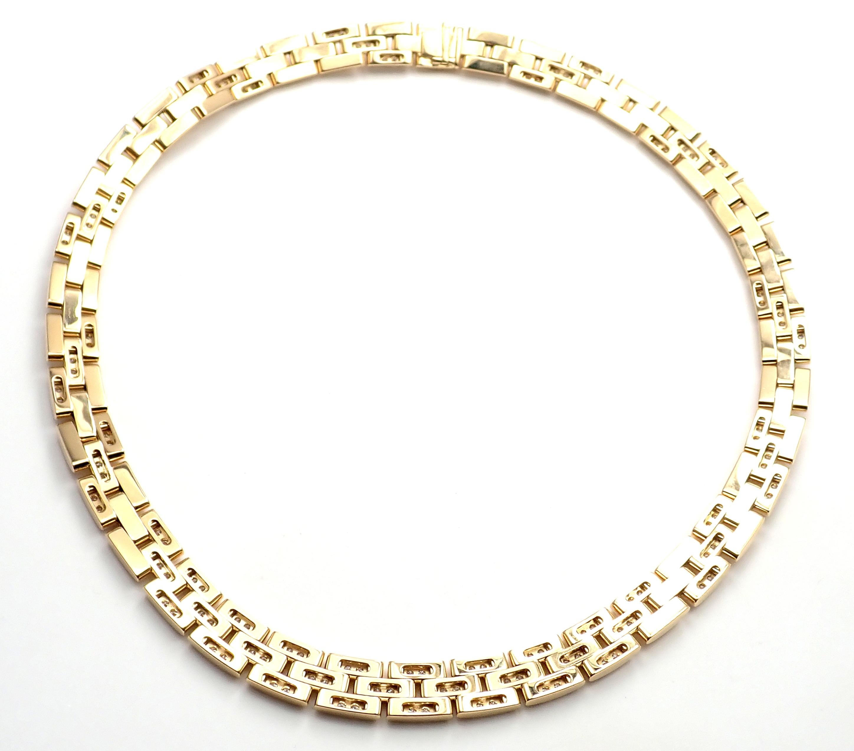 Cartier Panthere Panther Maillon Diamond Yellow Gold Necklace 4