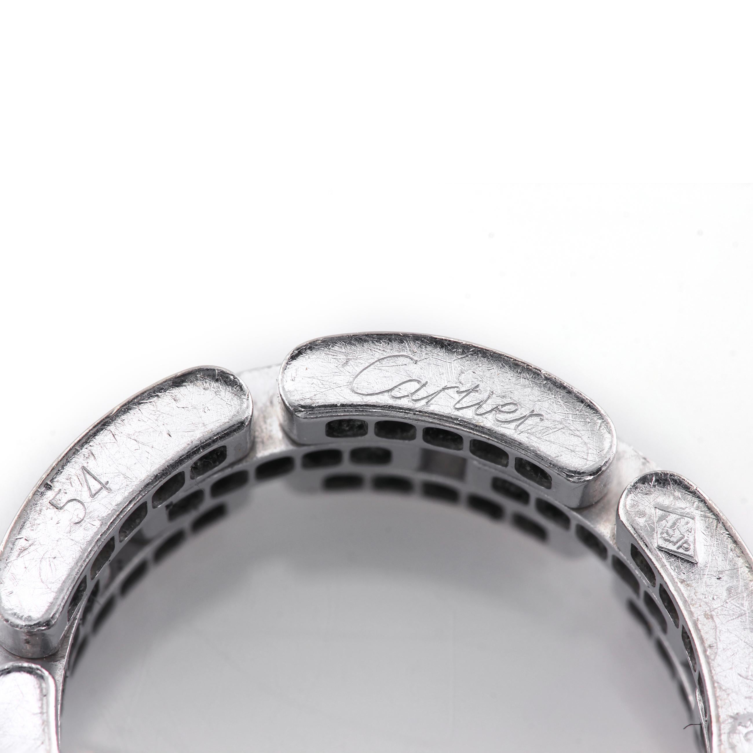 Cartier Panthère Pavé Diamond Band with White and Grey Diamonds Estate Pre-Owned In Good Condition In New York, NY