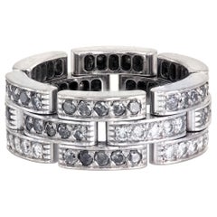 Cartier Panthère Pavé Diamond Band with White and Grey Diamonds Estate Pre-Owned