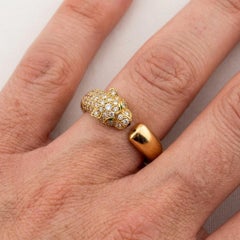 Cartier Panthere Pave Diamond Ring 18K rose gold