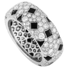 Cartier Panthère Pelage 18 Karat White Gold Diamond and Onyx Eternity Band