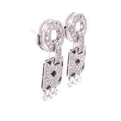 Cartier Panthere Pelage Onyx and Diamond Earrings White Gold