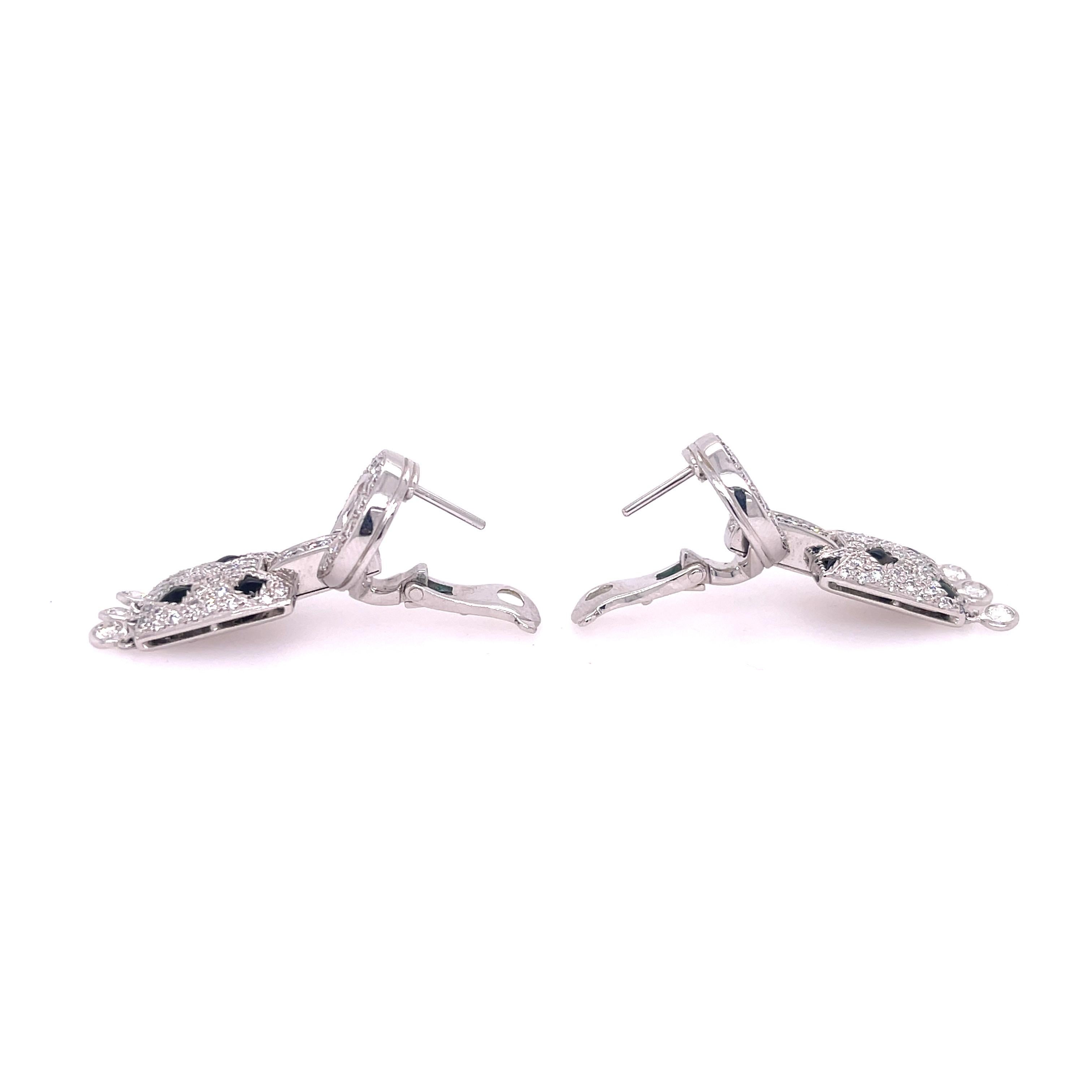 cartier onyx earrings