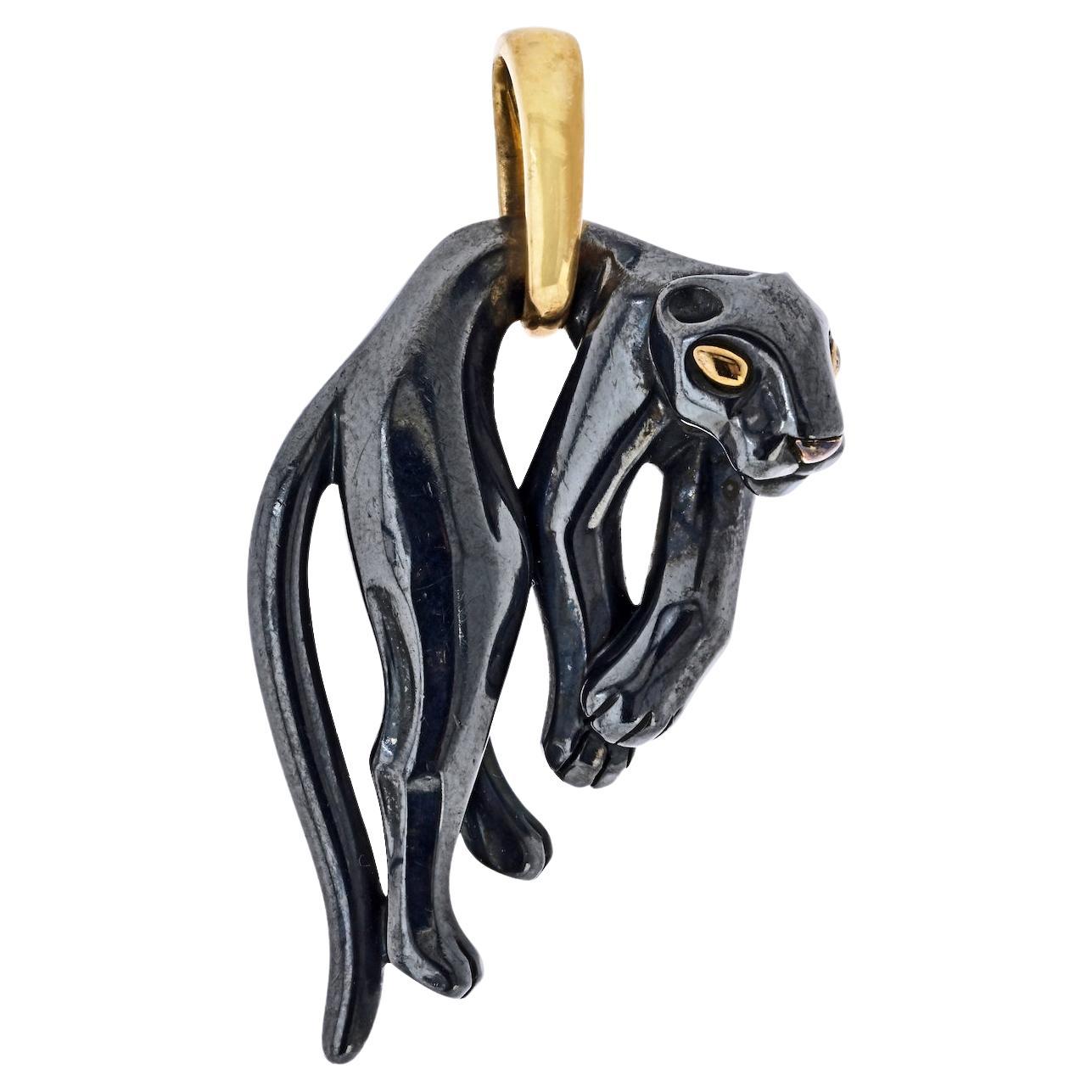 Cartier Panthère Pendant in Sylverium, 27.9 grams, pendant only (no chain) en venta