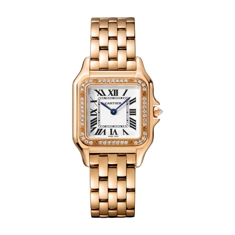 Cartier Panthère Quartz Medium Model Rose Gold and Diamond Watch WJPN0009