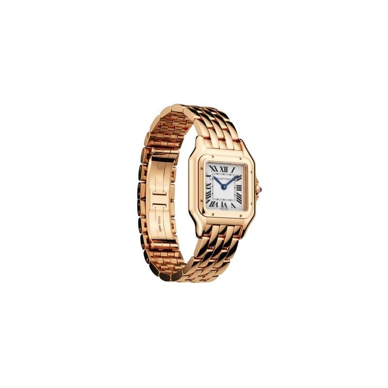 Cartier Panthère Quartz Movement Medium Model Pink Gold Watch WGPN0007 In New Condition In Wilmington, DE