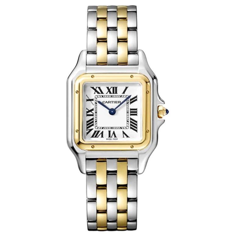 Cartier Panthère Quartz Movement Medium Model Yellow Gold & Steel Watch W2PN0007
