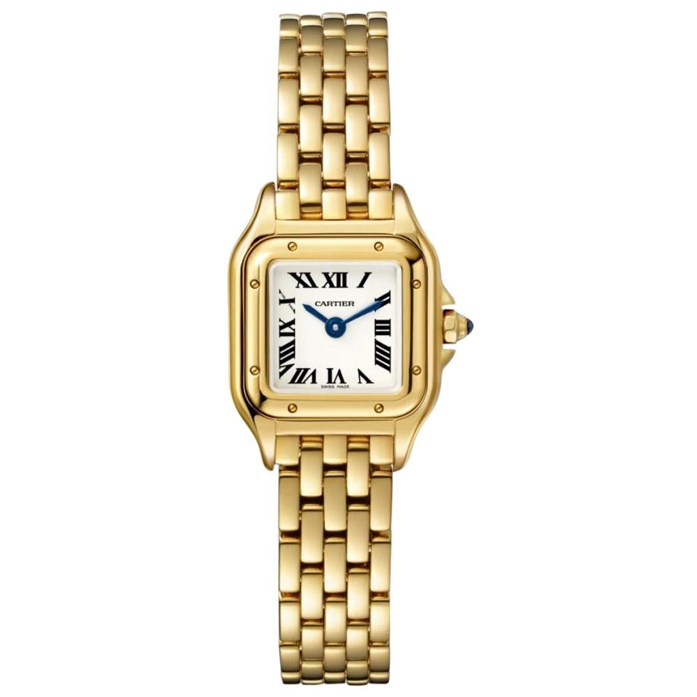 Cartier Panthère Quartz Movement Mini Model Yellow Gold Watch WGPN0016