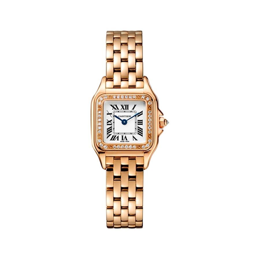 Cartier Panthère Quartz Small Model Rose Gold and Diamonds Watch WJPN0008