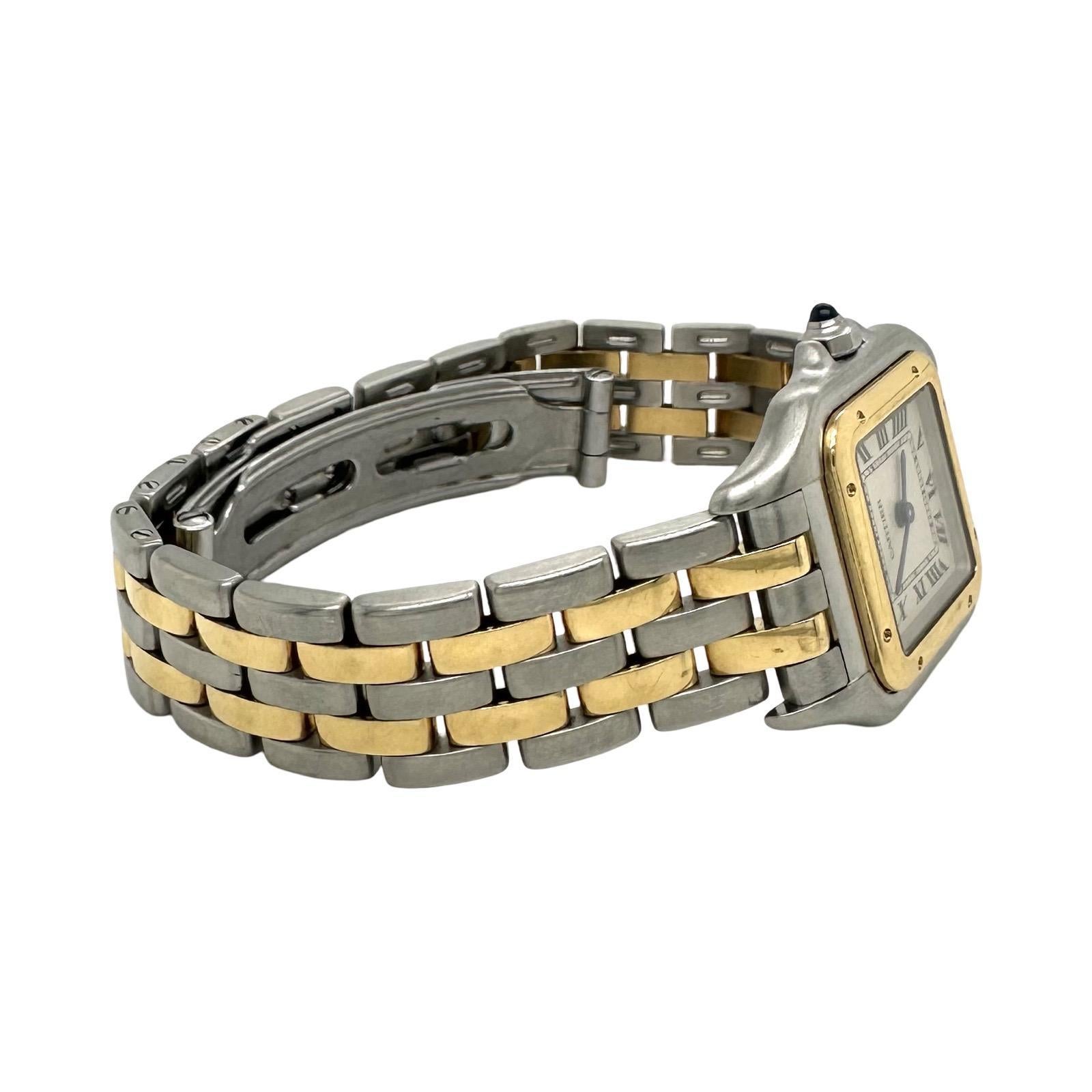 Taille cabochon Cartier Panthère Réf. 1120 Montre en or bicolore 18 carats/SS, 22 mm