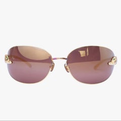Cartier Panthère Randlose Sonnenbrille in Gold mit burgunderfarbenen Verlaufsgläsern