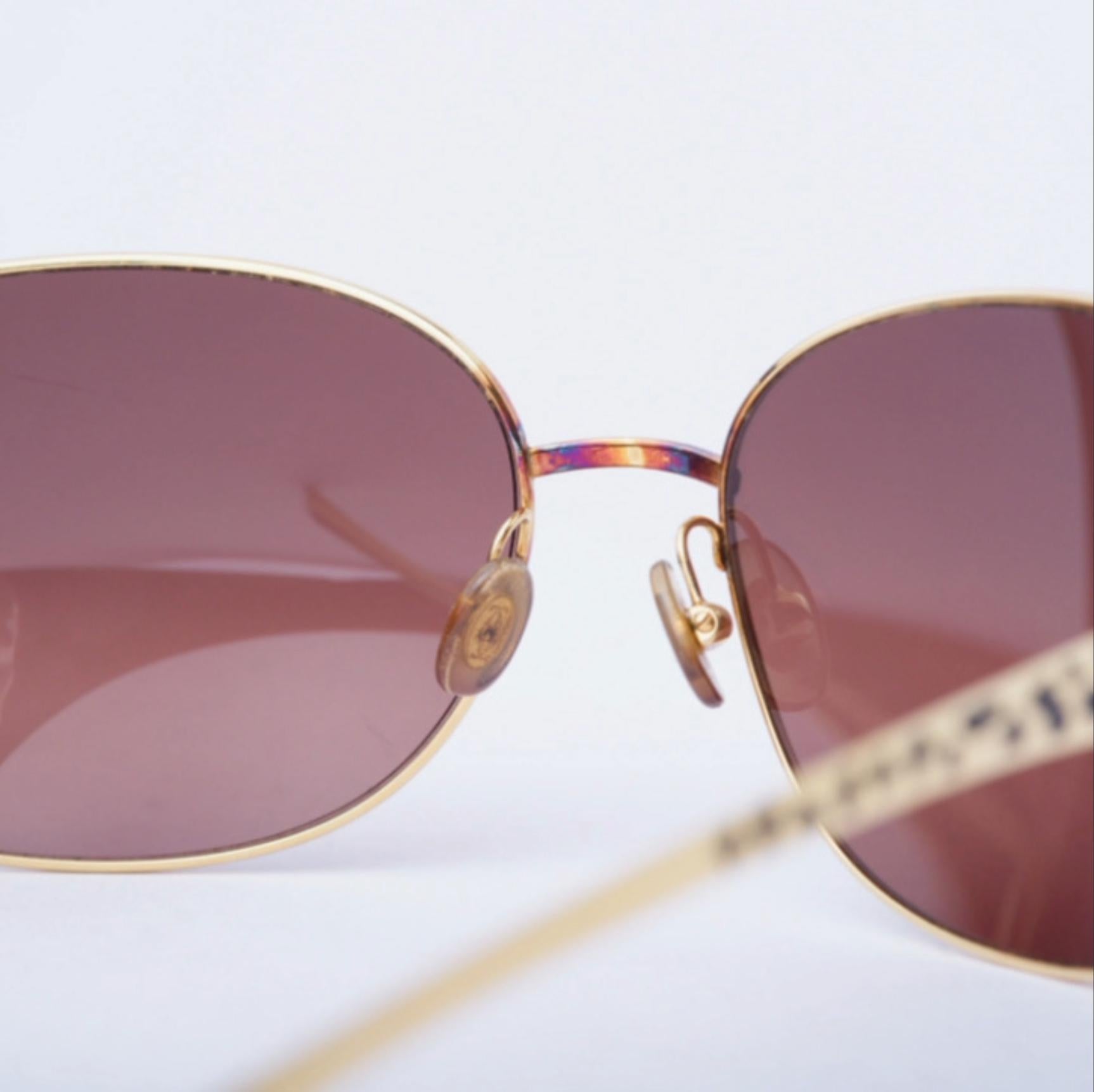 Cartier Panthère Rimless Sunglasses in Gold with Burgundy Gradient ...