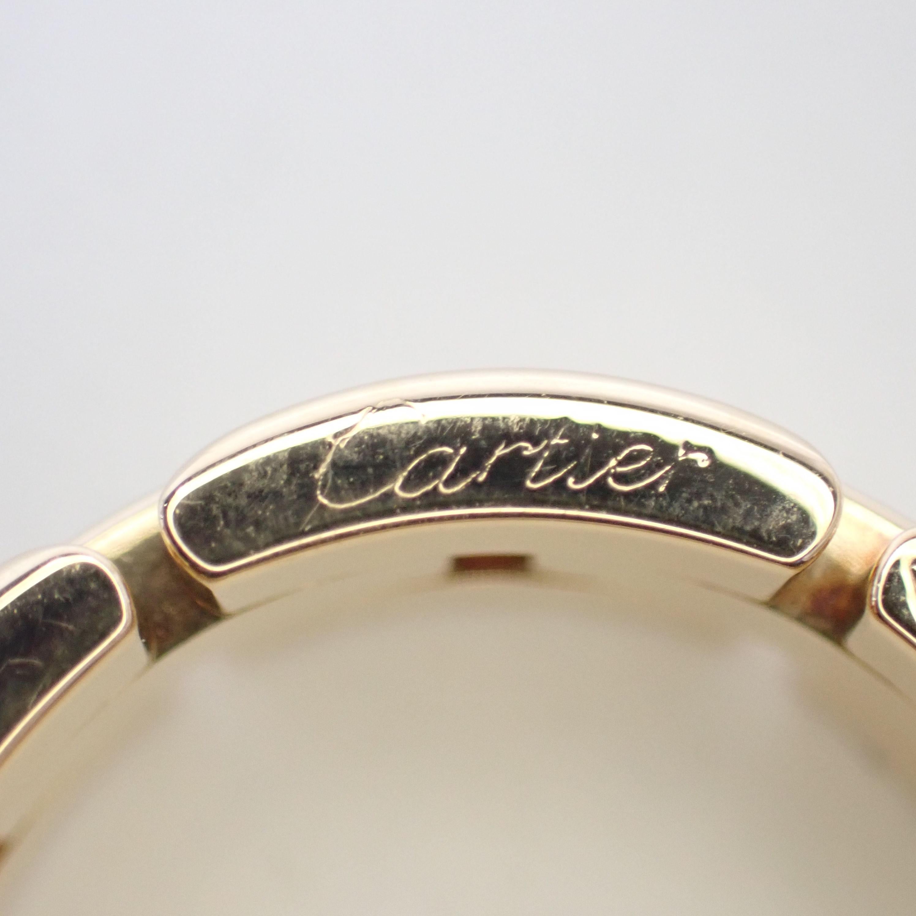 Women's or Men's  Cartier Panthere Ring Half Diamond 750YG 