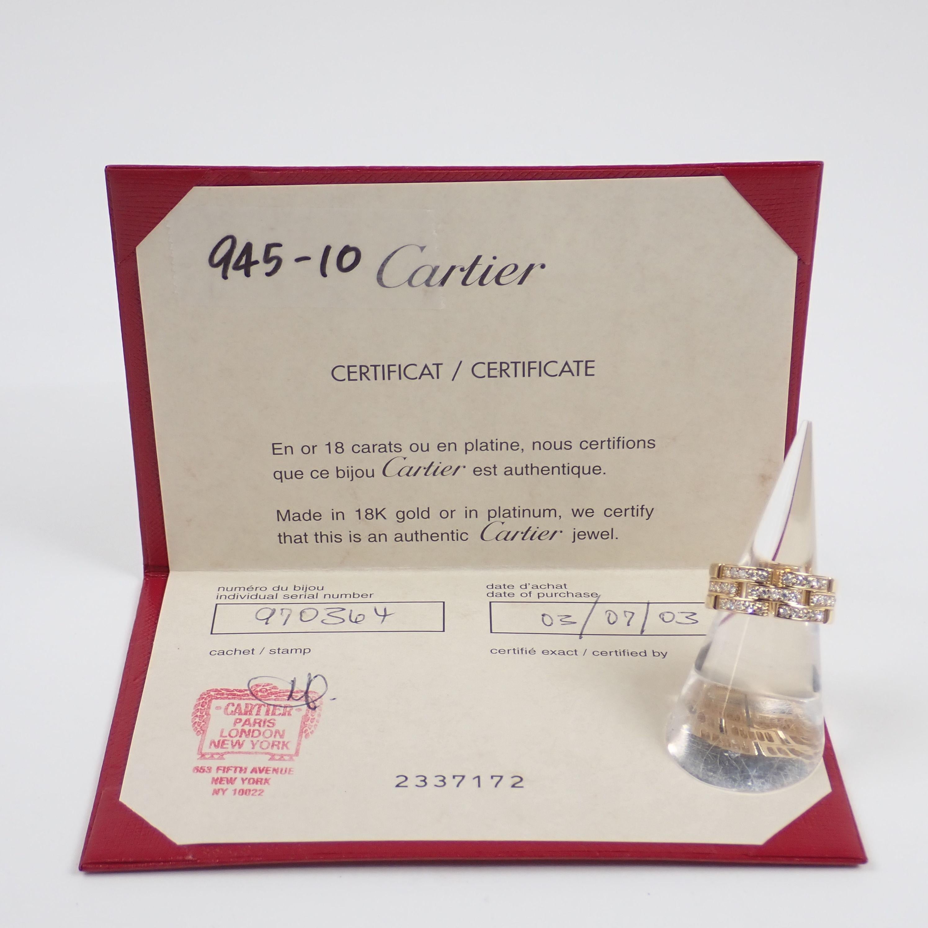  Cartier Panthere Ring Half Diamond 750YG  1
