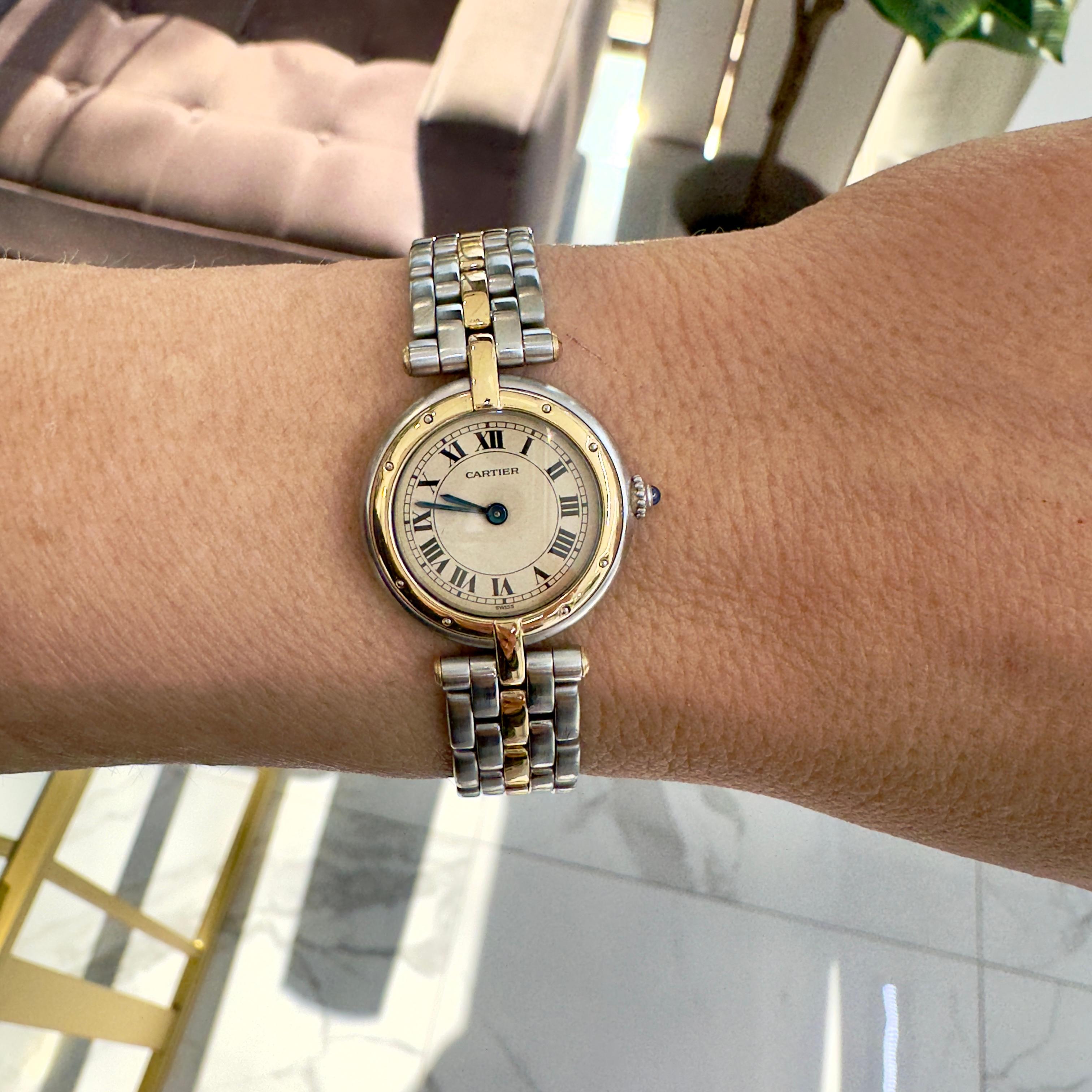 Cartier Panthere Ronde 24MM 166920 Two Tone Yellow Gold Stainless Steel Watch 4