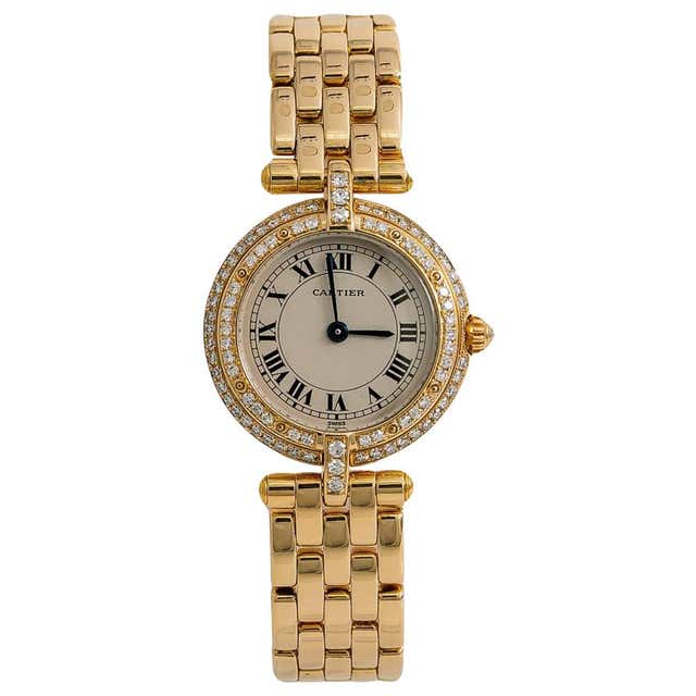 Cartier Panthere Round 8057916 Women's Quartz Watch Factory Diamond 18K ...